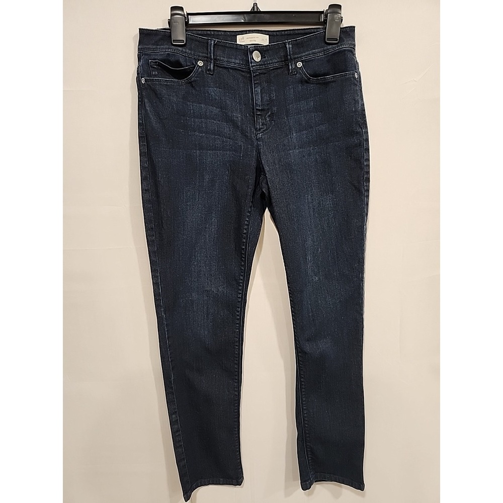 J. Jill Denim Jeans Womens Size 4 Authentic Fit Slim Leg‎ 29" Inseam, Dark Blue